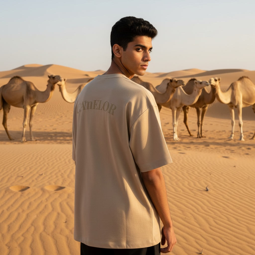 CAMELOR SAHARA Oversized Tee – Made in Italy