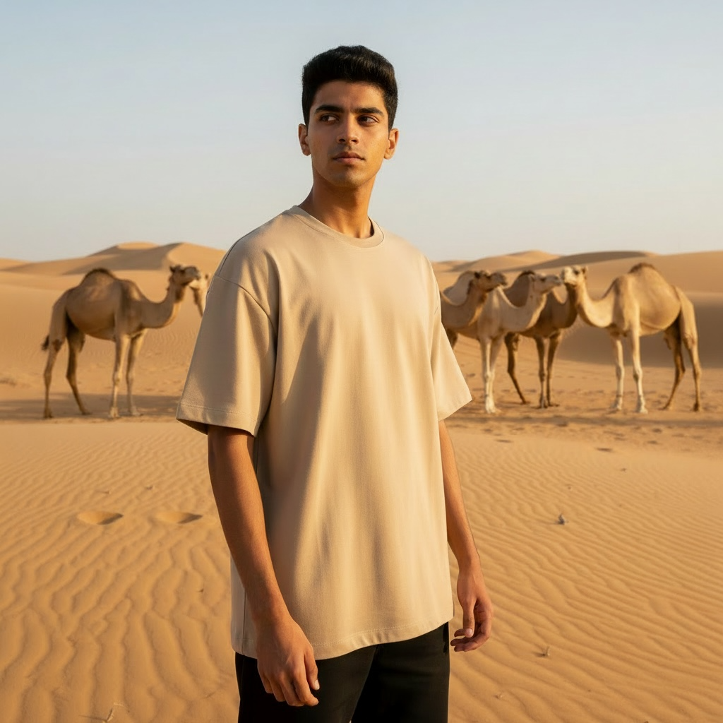 CAMELOR SAHARA Oversized Tee – Made in Italy